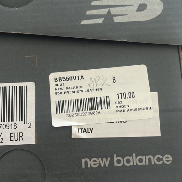 NEW BALANCE 550 size 8 mens nwt never worn💙💙💙 - Picture 6 of 6